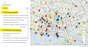 Suchfunktion nutzen, um Geodaten, Orte oder Beiträge zu finden