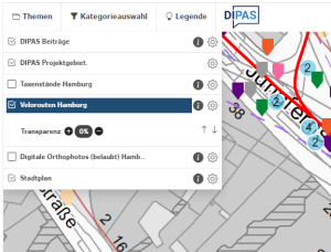 Themen: voreingestellte Geodaten Layer im Verfahren